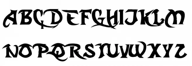 Dark Crystal Script Font Litere mari