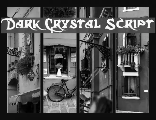 Dark Crystal Script Schriftart examples