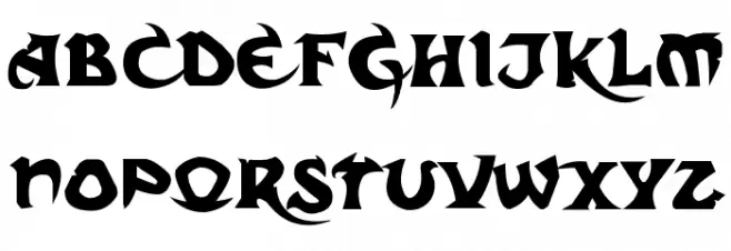 Dark Crystal Script Schriftart Kleinbuchstaben