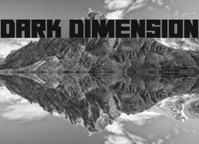 Dark Dimension Font examples