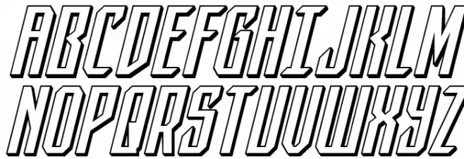 Dark Dominion 3D Italic 字体 大写