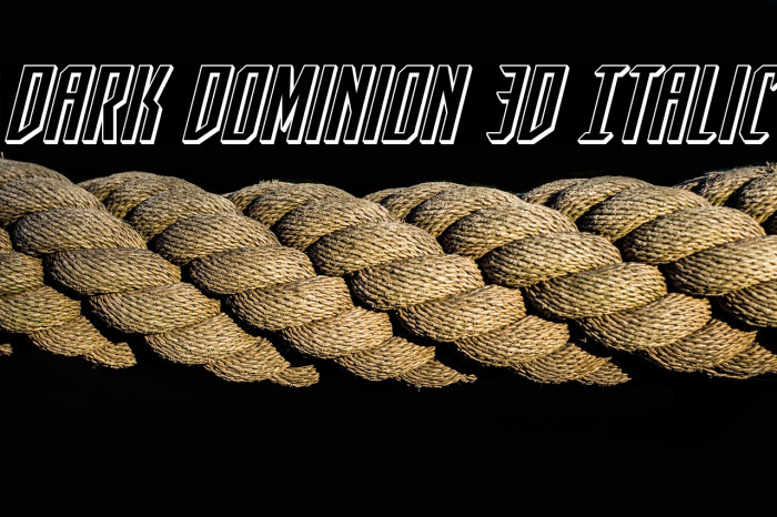 Dark Dominion 3D Italic Example 3