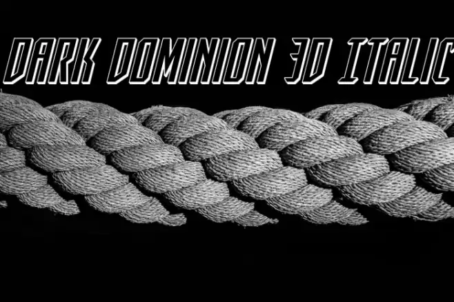 Dark Dominion 3D Italic Font examples