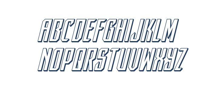 Dark Dominion 3D Italic Lowercase