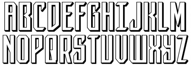 Dark Dominion 3D Schriftart Groß