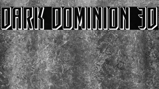 Dark Dominion 3D Font examples