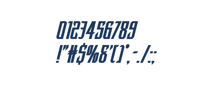 Dark Dominion Bold Italic Other Characters