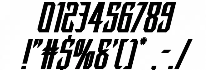 Dark Dominion Bold Italic Font OTHER CHARS