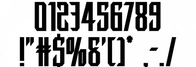 Dark Dominion Bold Font OTHER CHARS