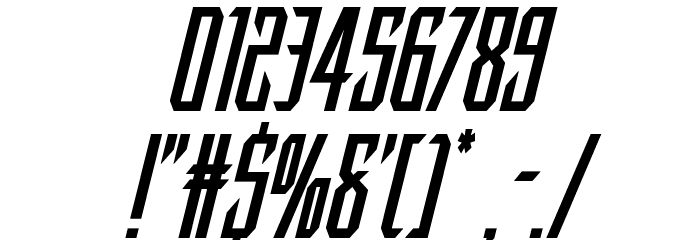 Dark Dominion Condensed Italic Font OTHER CHARS