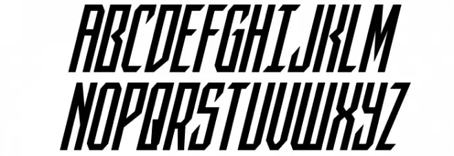 Dark Dominion Condensed Italic 字体 大写