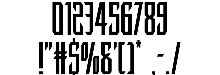 Dark Dominion Condensed Font OTHER CHARS