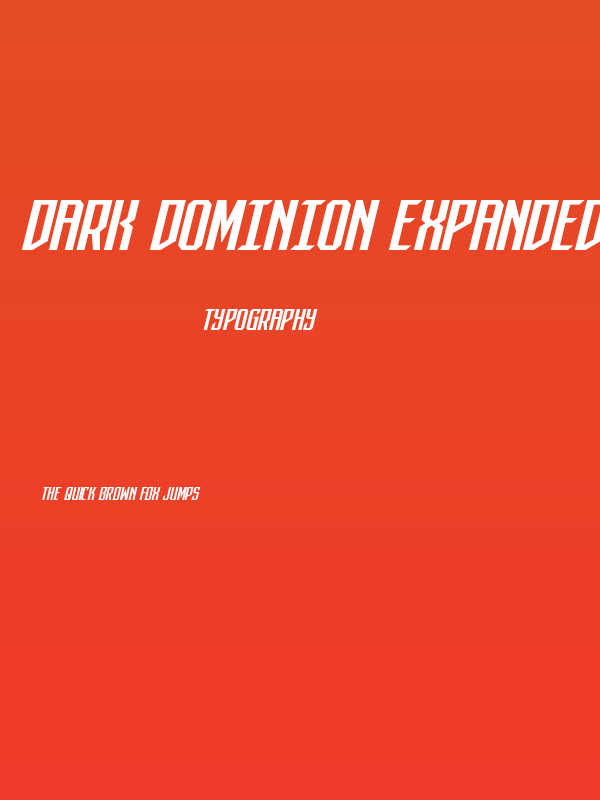 Dark Dominion Expanded Italic Poster