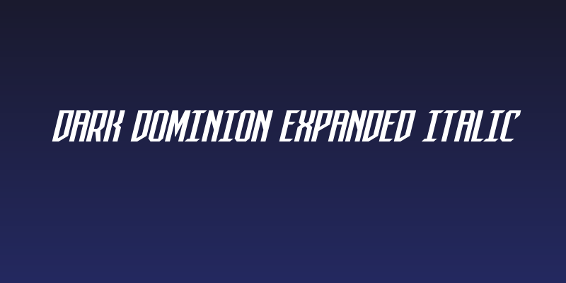 Dark Dominion Expanded Italic Social Header
