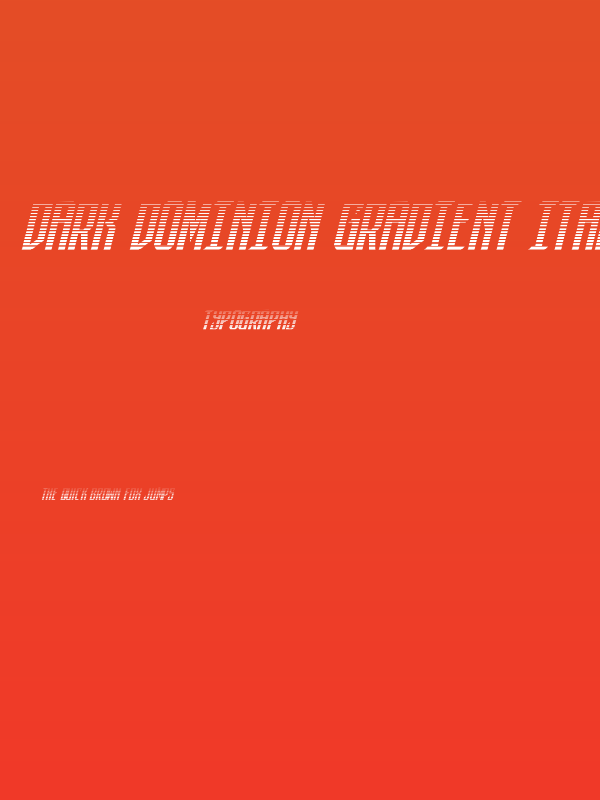 Dark Dominion Gradient Italic Poster