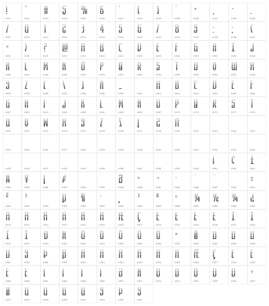Dark Dominion Gradient Character Map
