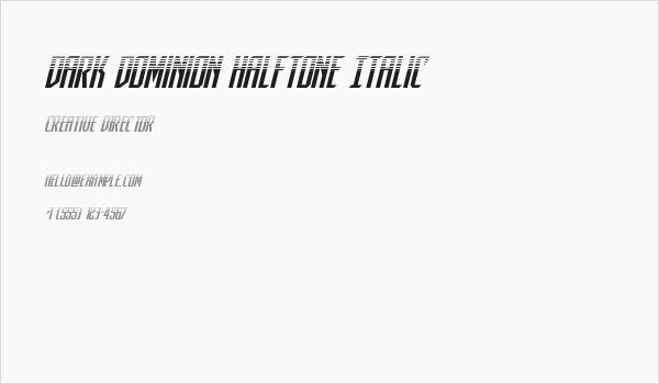Dark Dominion Halftone Italic Business Card