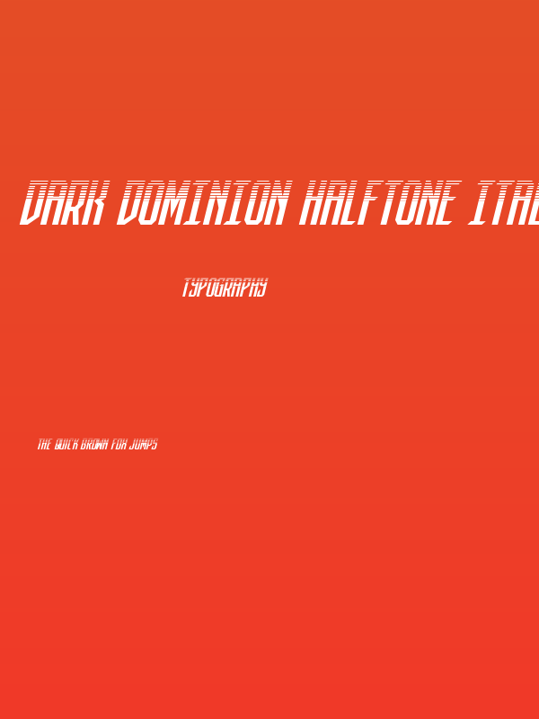 Dark Dominion Halftone Italic Poster
