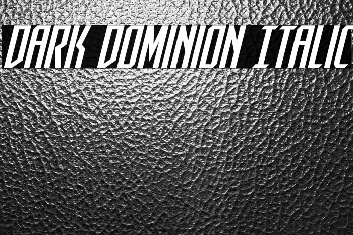 Dark Dominion Italic Example 1