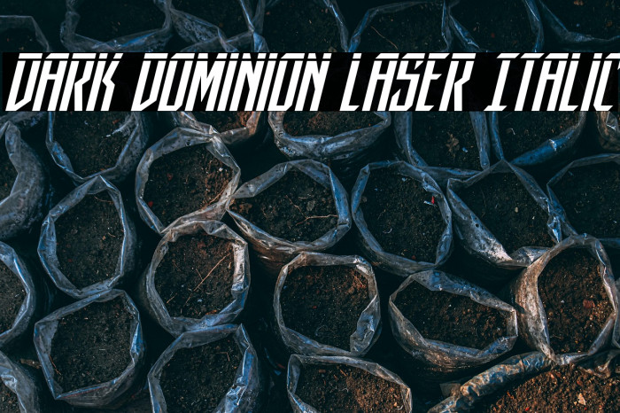 Dark Dominion Laser Italic Example 2