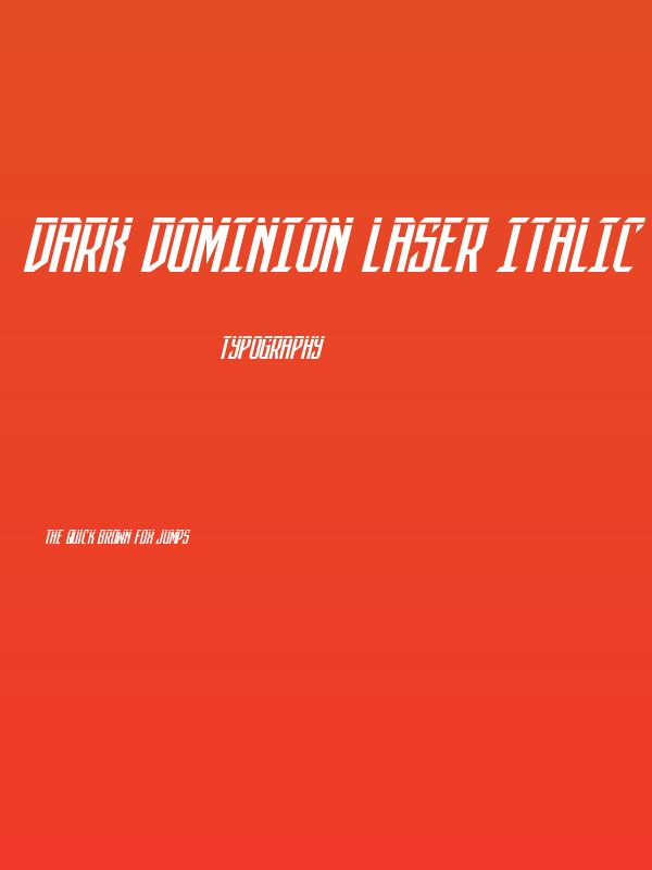 Dark Dominion Laser Italic Poster