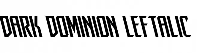 Dark Dominion Leftalic  Frei Schriftart Herunterladen