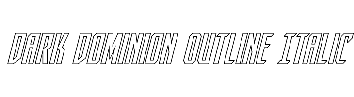 Dark Dominion Outline Italic  لخطوط تنزيل
