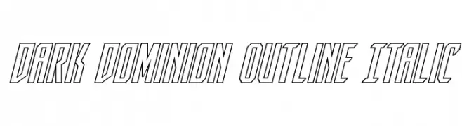 Dark Dominion Outline Italic  Fuentes Gratis Descargar