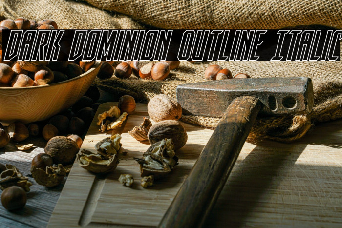 Dark Dominion Outline Italic Example 1