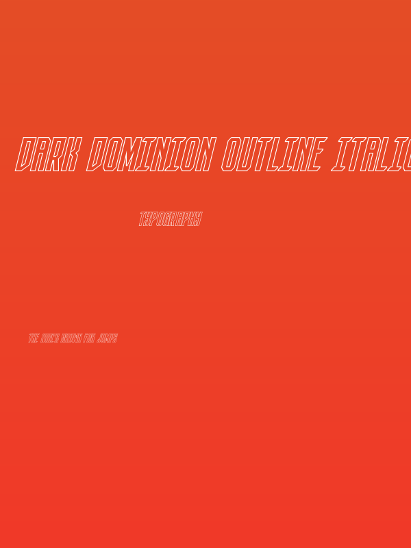 Dark Dominion Outline Italic Poster