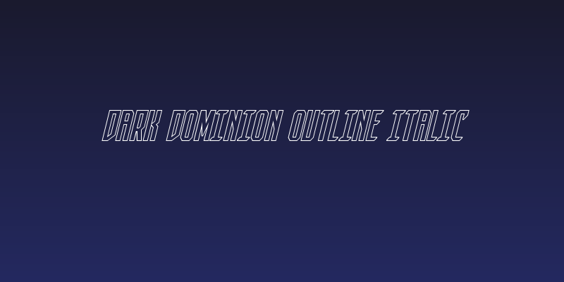 Dark Dominion Outline Italic Social Header