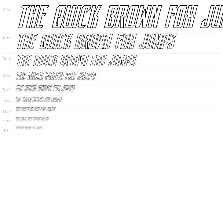 Dark Dominion Outline Italic Waterfall