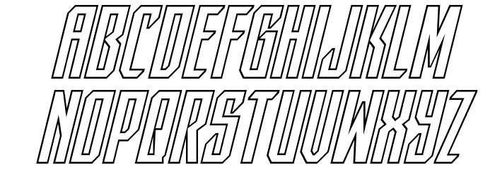Dark Dominion Outline Italic Font LOWERCASE