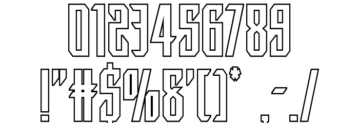 Dark Dominion Outline Font OTHER CHARS