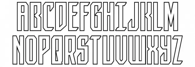 Dark Dominion Outline Schriftart Groß