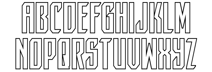 Dark Dominion Outline Font LOWERCASE