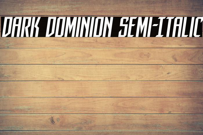 Dark Dominion Semi-Italic Example 3