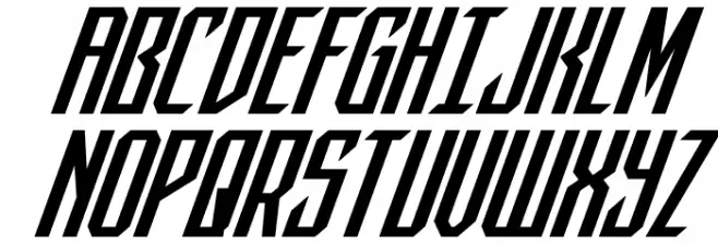 Dark Dominion Super-Italic フォント 大文字