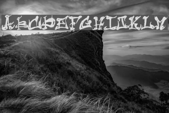 Dark Flame Font examples