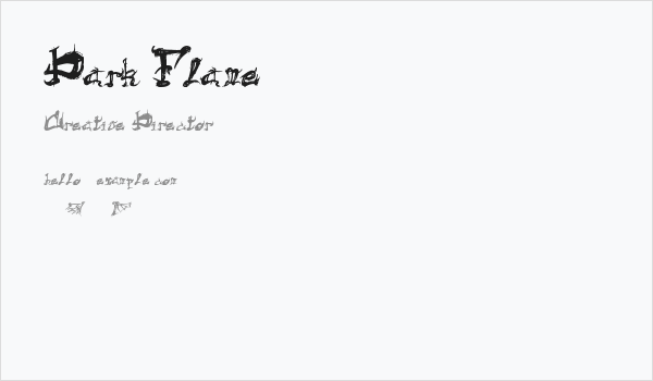 Dark Flame Business Card