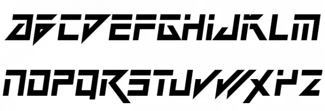 Dark Future Italic Шрифта ВЕРХНИЙ