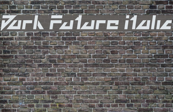 Dark Future Italic Font examples