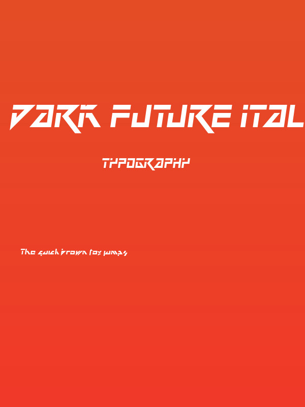 Dark Future Italic Poster