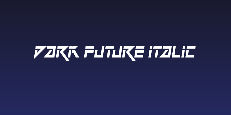 Dark Future Italic Social Header
