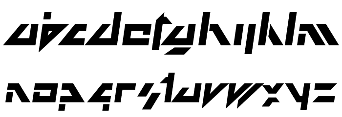 Dark Future Italic Font LOWERCASE