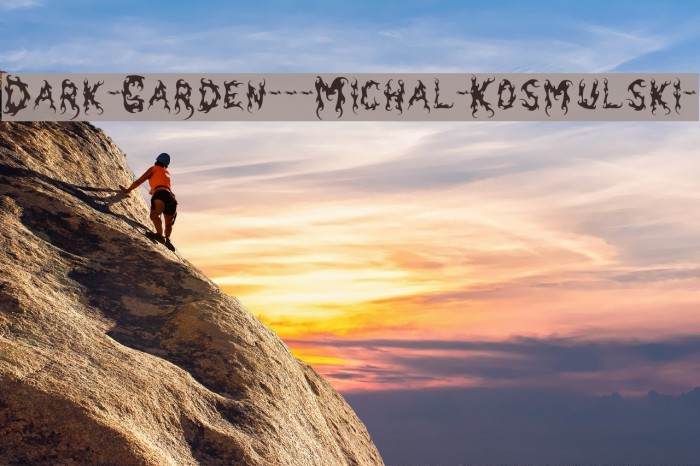 Dark-Garden---Michal-Kosmulski- Font examples