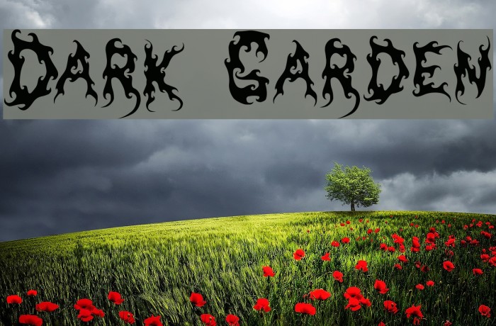Dark Garden Шрифта examples