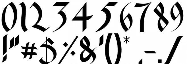 Dark Gospel Font OTHER CHARS