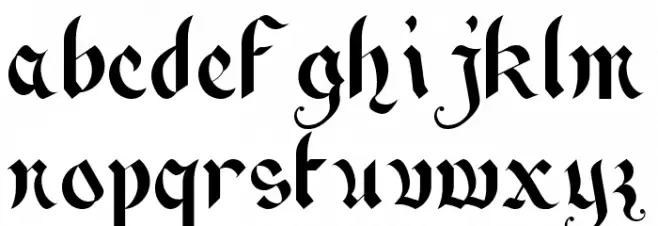 Dark Gospel Caratteri MINUSCOLO