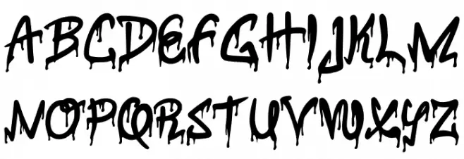 Dark Graffiti Regular Шрифта ВЕРХНИЙ